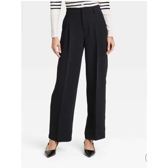 a new day Pants - A New Day Black Pleated Trousers – Size 18